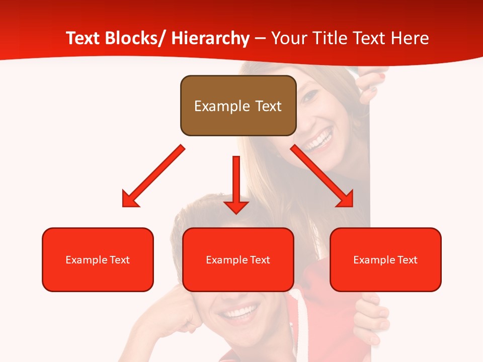 Girl Holding Advert PowerPoint Template