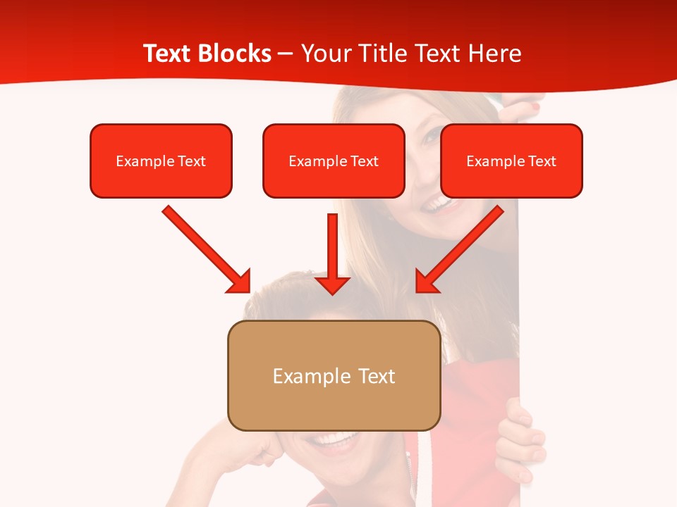 Girl Holding Advert PowerPoint Template