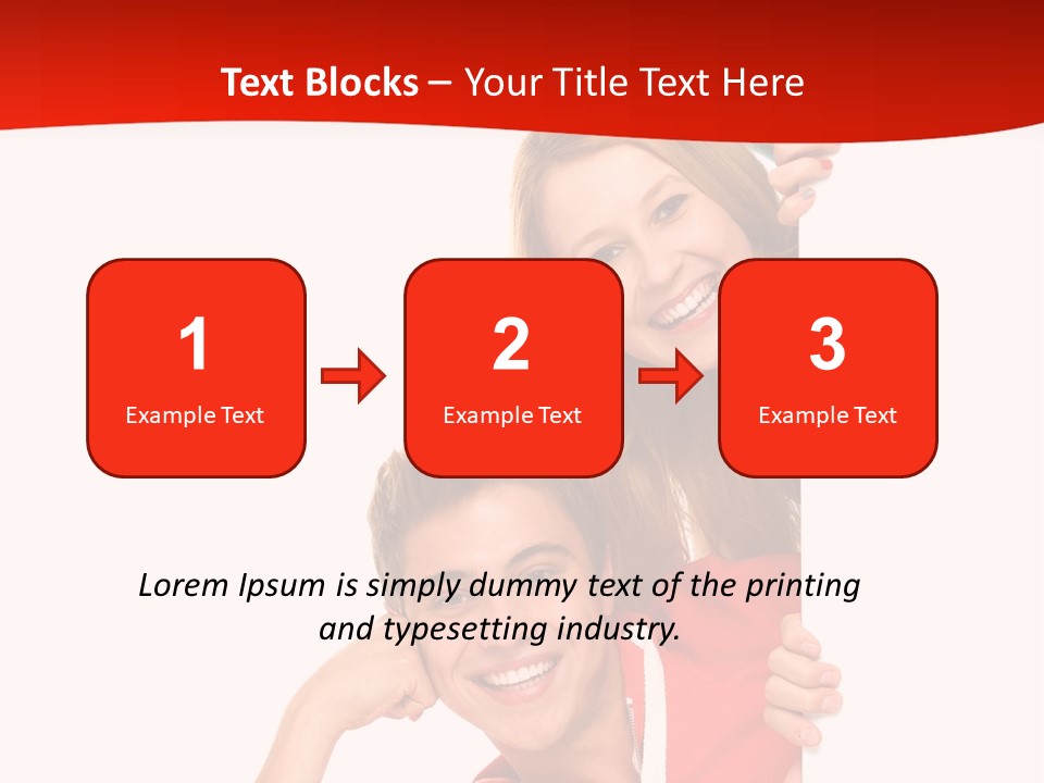 Girl Holding Advert PowerPoint Template