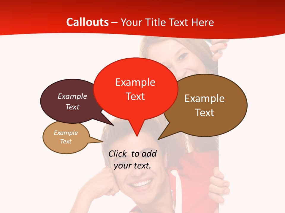 Girl Holding Advert PowerPoint Template