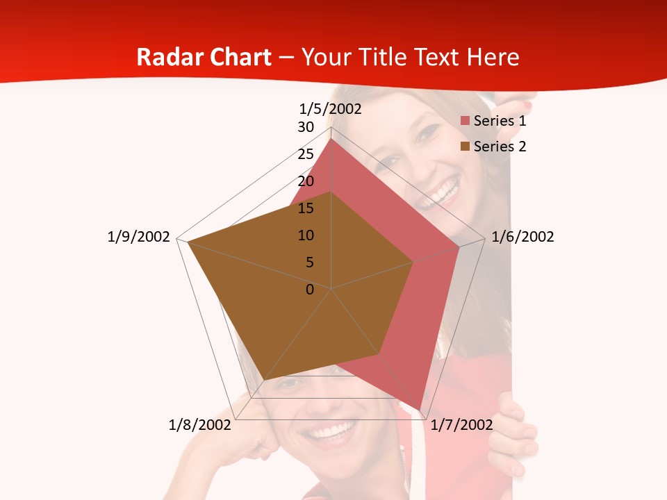 Girl Holding Advert PowerPoint Template