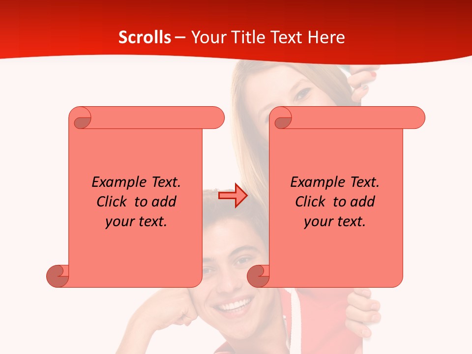 Girl Holding Advert PowerPoint Template