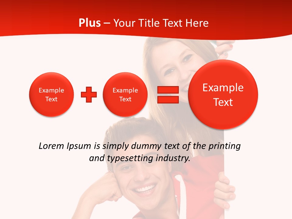 Girl Holding Advert PowerPoint Template