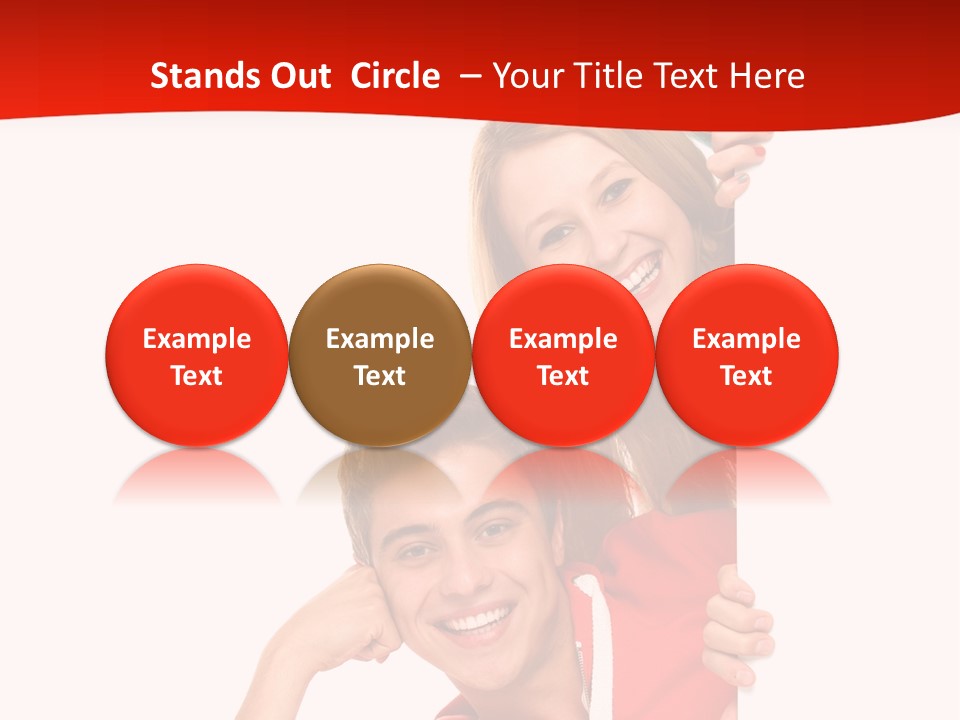 Girl Holding Advert PowerPoint Template