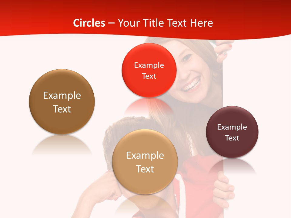 Girl Holding Advert PowerPoint Template