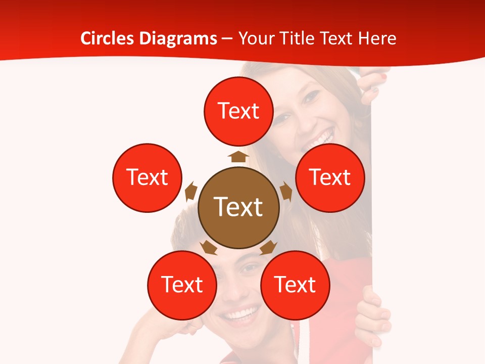 Girl Holding Advert PowerPoint Template