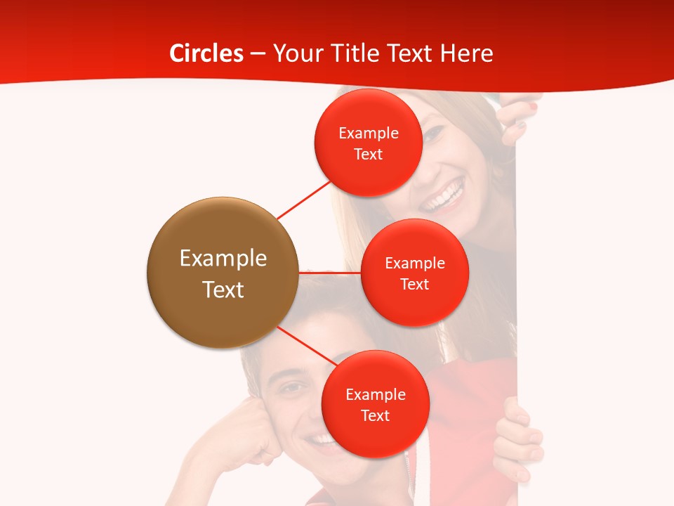 Girl Holding Advert PowerPoint Template