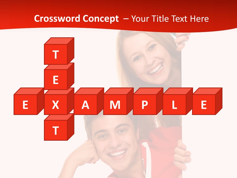 Girl Holding Advert PowerPoint Template