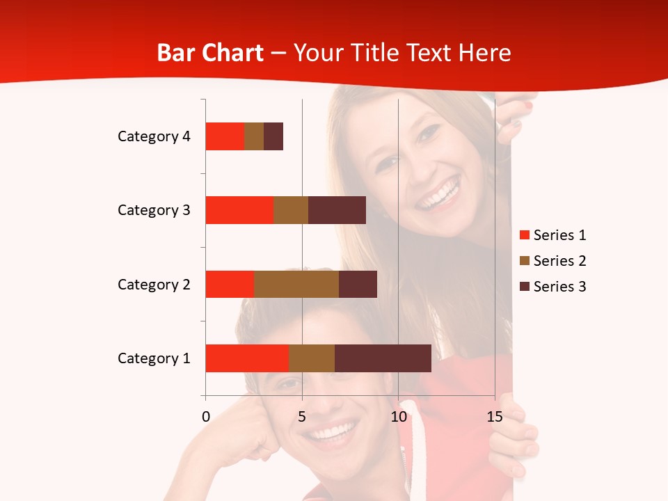 Girl Holding Advert PowerPoint Template