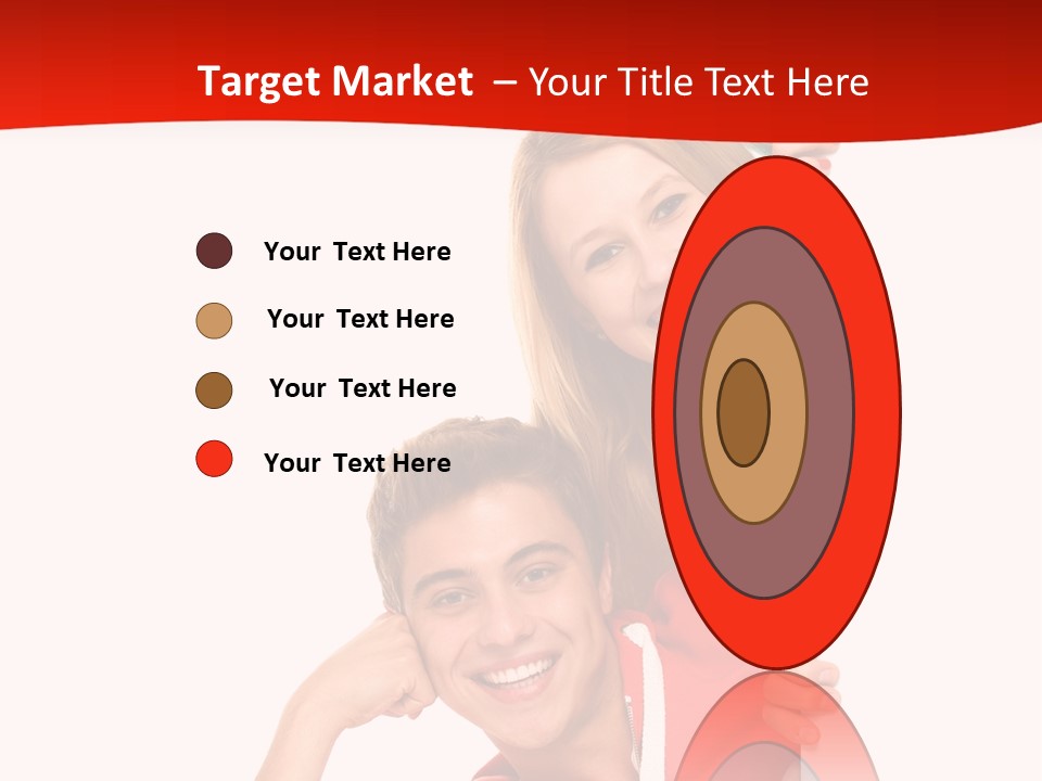 Girl Holding Advert PowerPoint Template