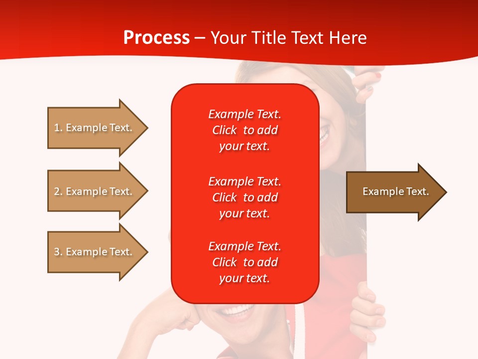 Girl Holding Advert PowerPoint Template