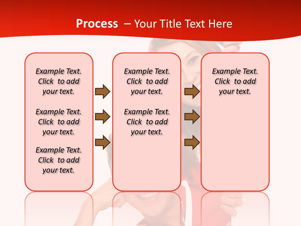 Girl Holding Advert PowerPoint Template