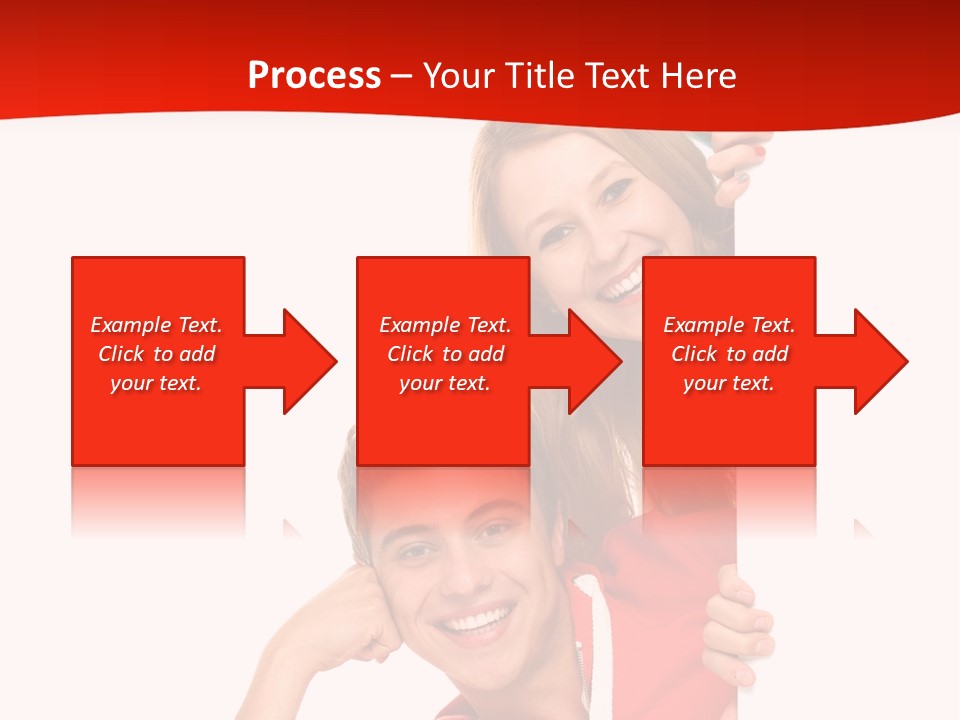 Girl Holding Advert PowerPoint Template