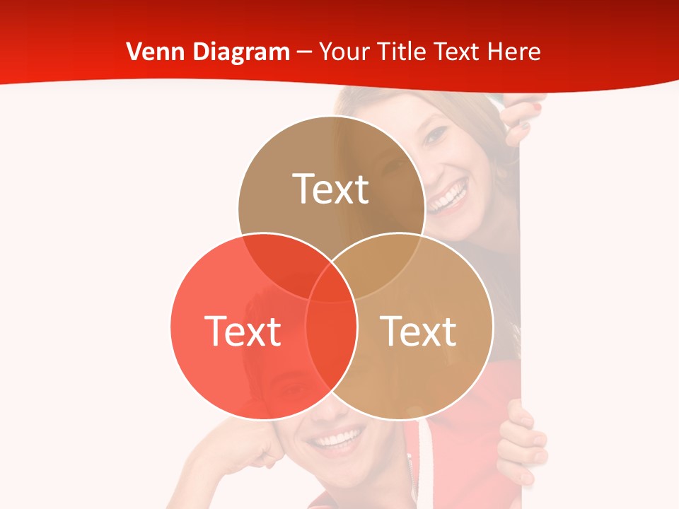 Girl Holding Advert PowerPoint Template