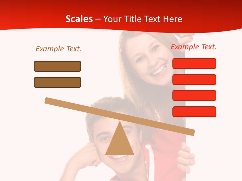 Girl Holding Advert PowerPoint Template