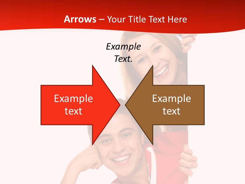 Girl Holding Advert PowerPoint Template