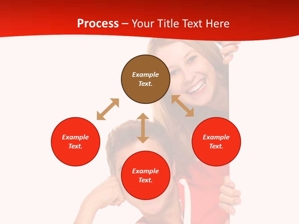 Girl Holding Advert PowerPoint Template