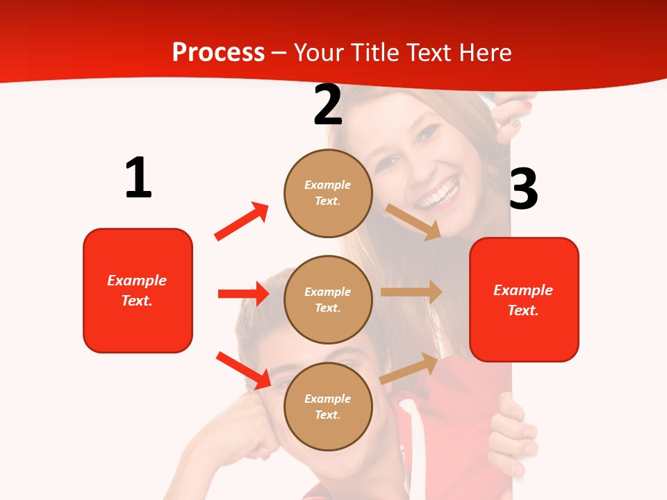 Girl Holding Advert PowerPoint Template