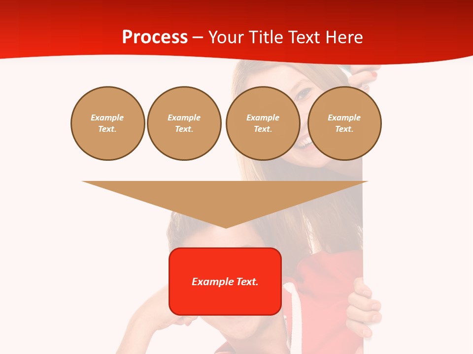 Girl Holding Advert PowerPoint Template