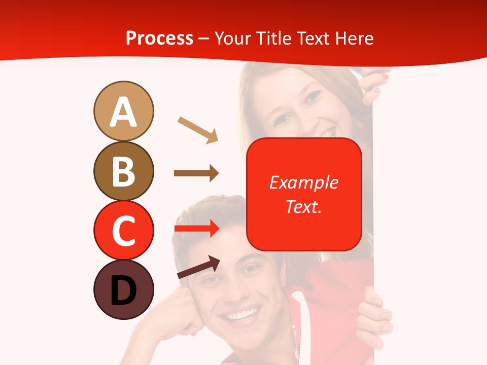 Girl Holding Advert PowerPoint Template