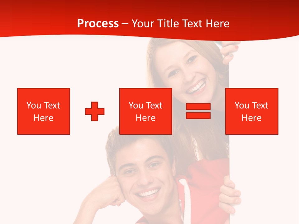 Girl Holding Advert PowerPoint Template