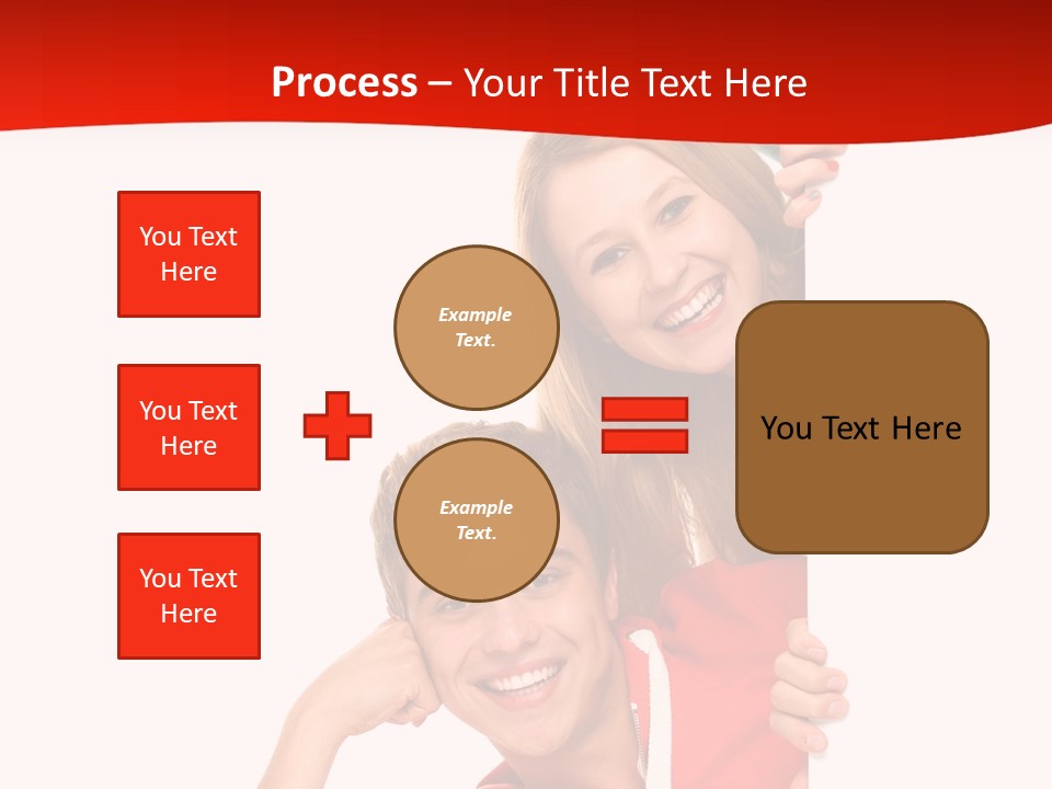 Girl Holding Advert PowerPoint Template