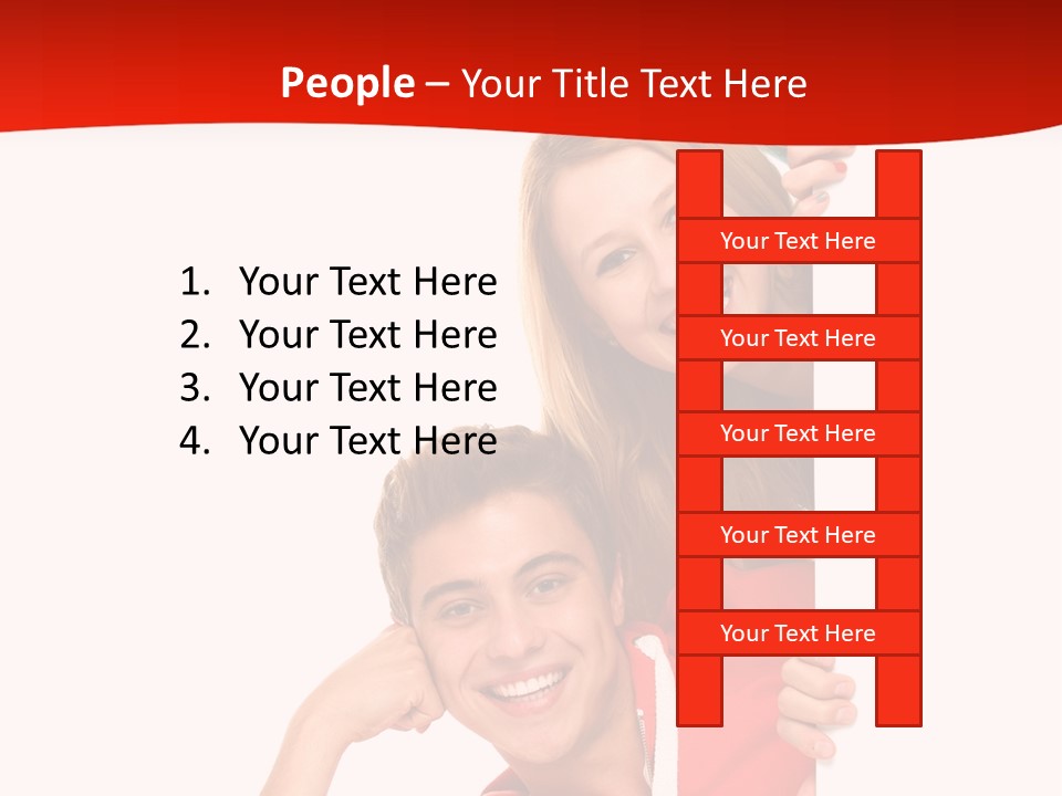 Girl Holding Advert PowerPoint Template