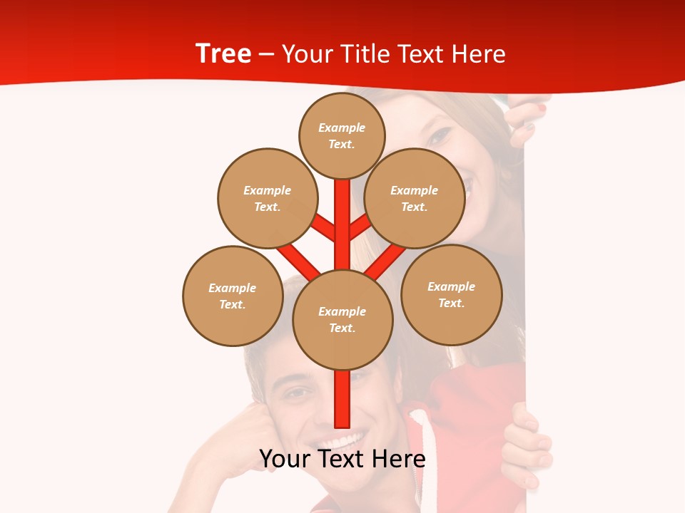 Girl Holding Advert PowerPoint Template