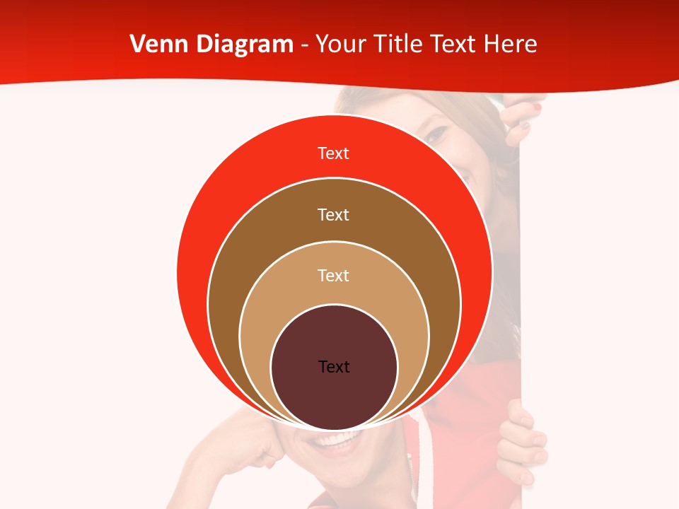 Girl Holding Advert PowerPoint Template