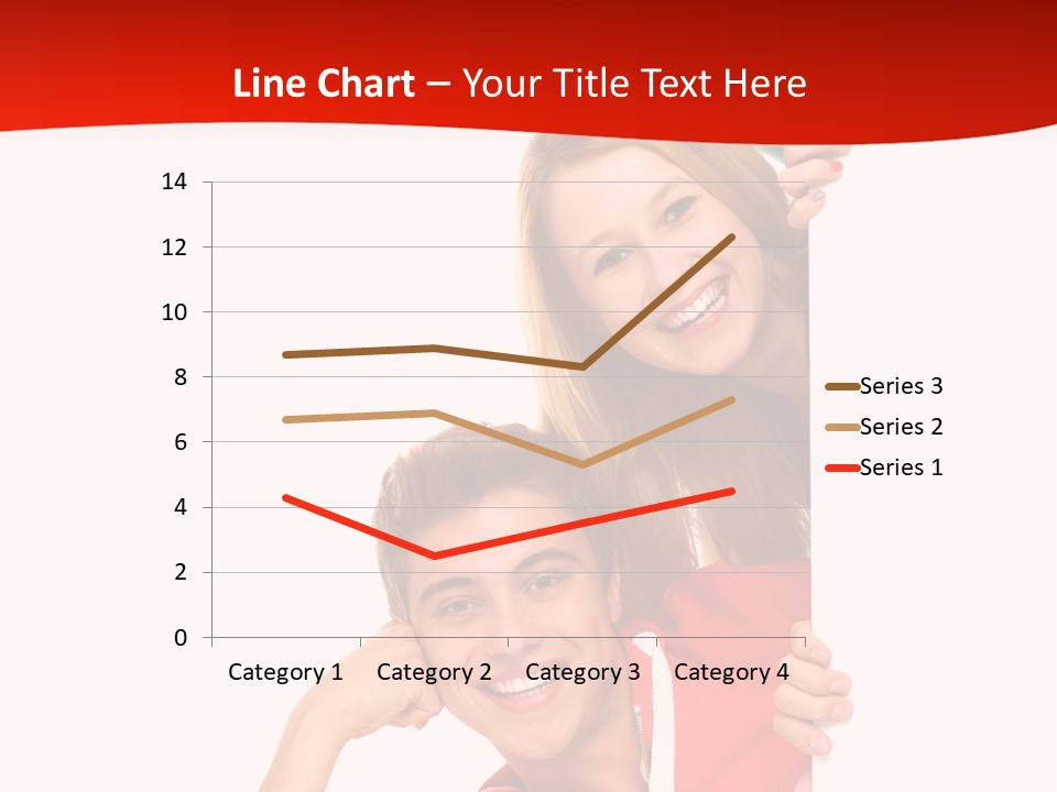 Girl Holding Advert PowerPoint Template