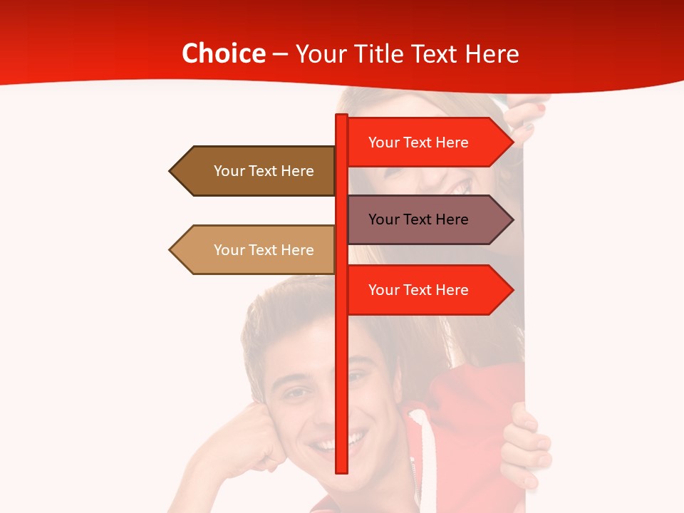 Girl Holding Advert PowerPoint Template