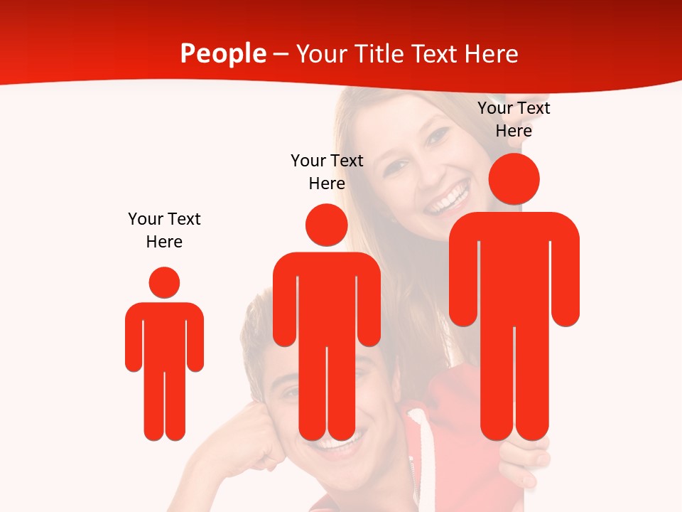 Girl Holding Advert PowerPoint Template