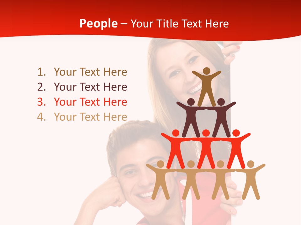 Girl Holding Advert PowerPoint Template