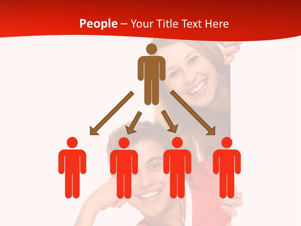 Girl Holding Advert PowerPoint Template