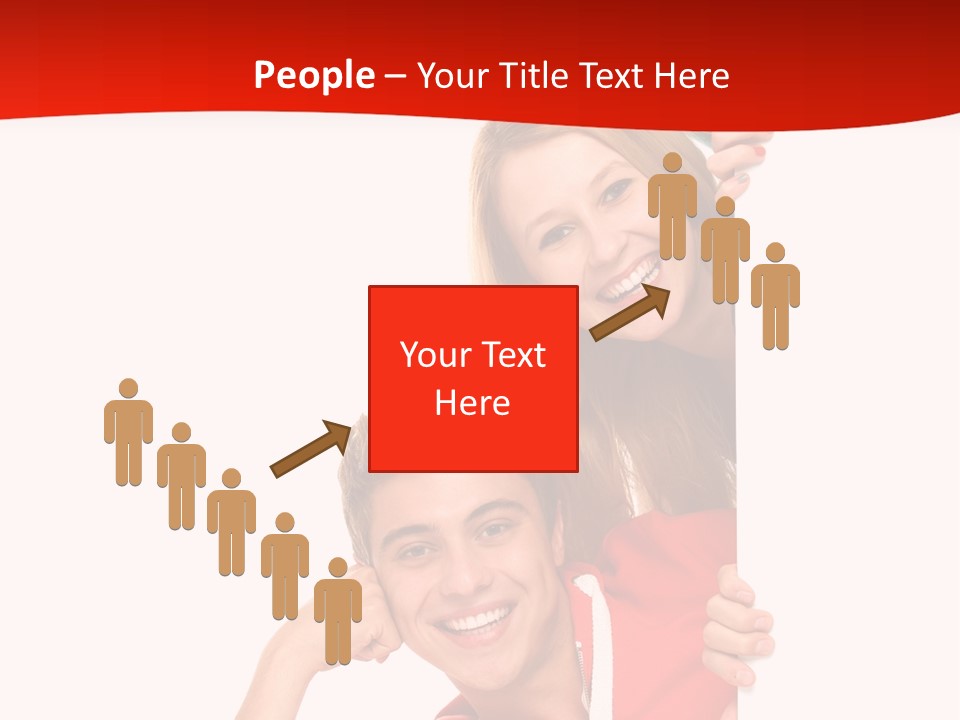 Girl Holding Advert PowerPoint Template