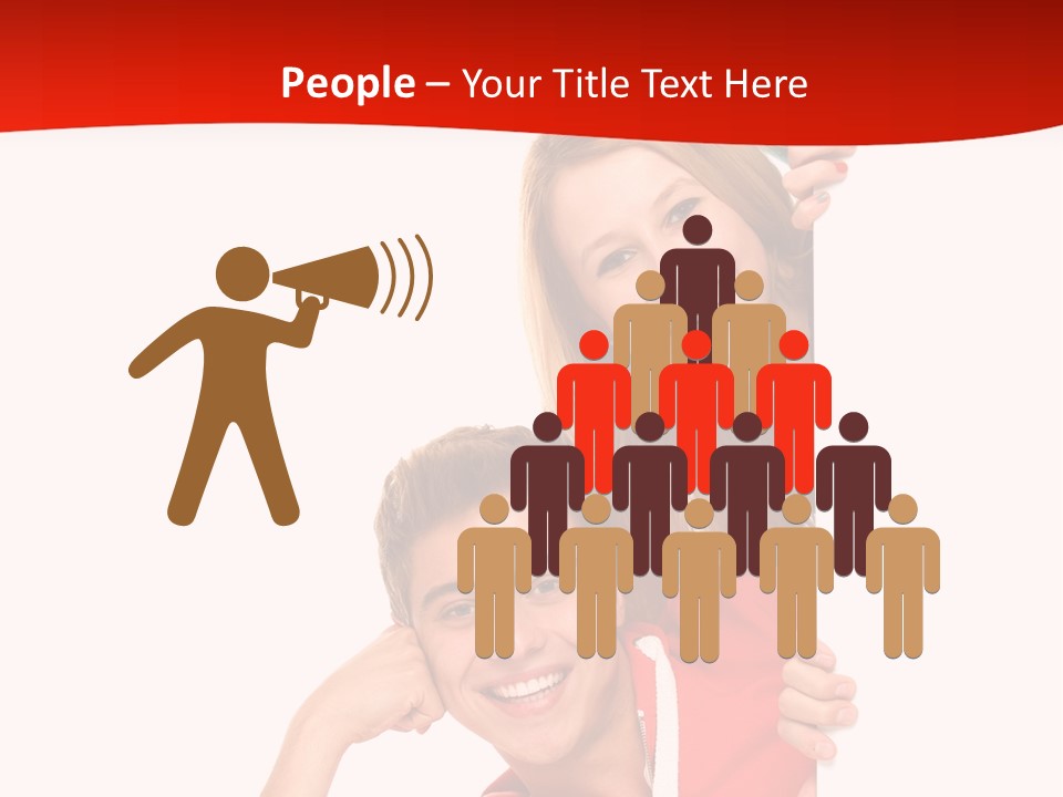 Girl Holding Advert PowerPoint Template