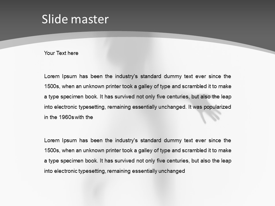 Shape Curtain Finger PowerPoint Template