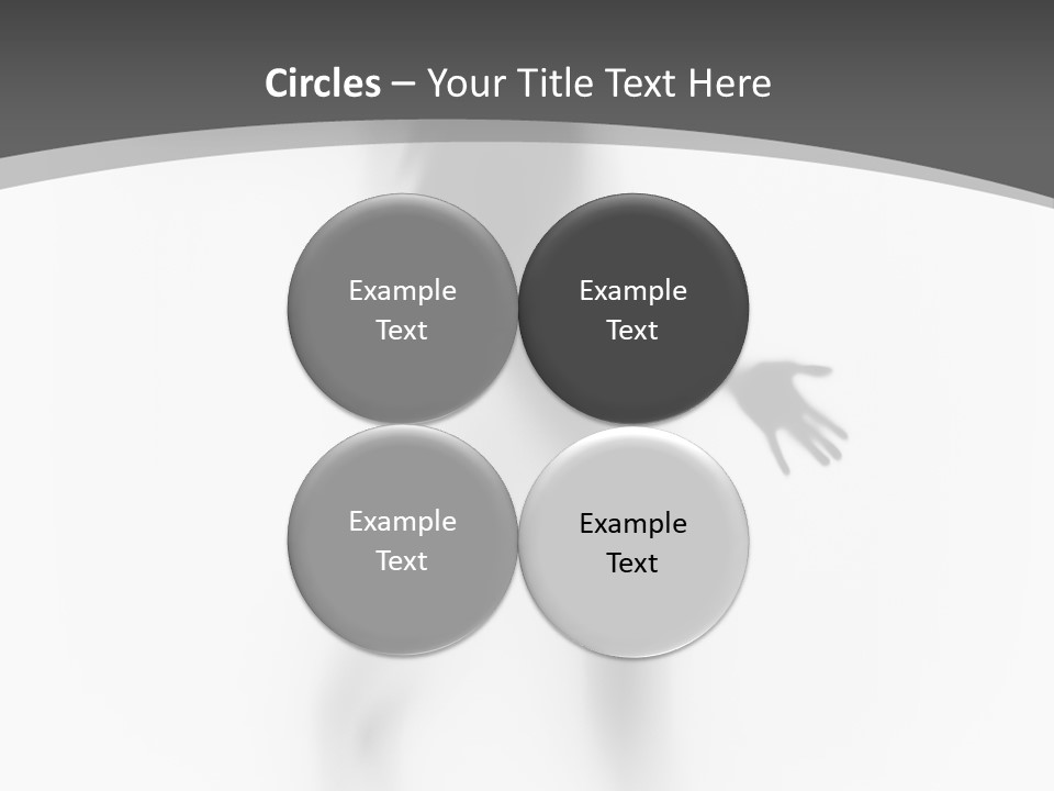 Shape Curtain Finger PowerPoint Template