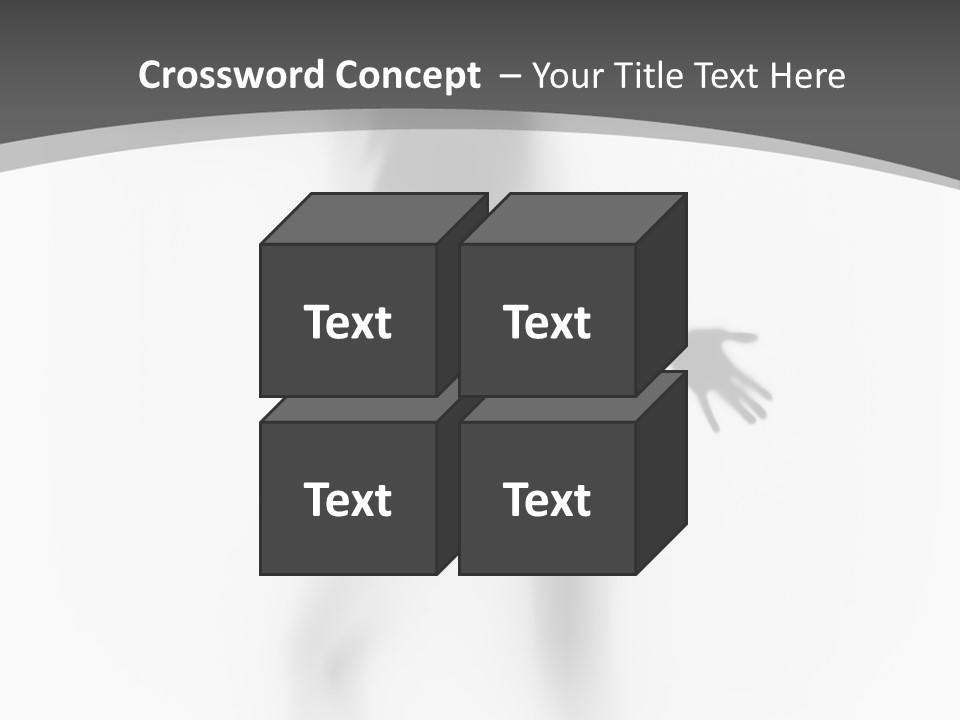 Shape Curtain Finger PowerPoint Template
