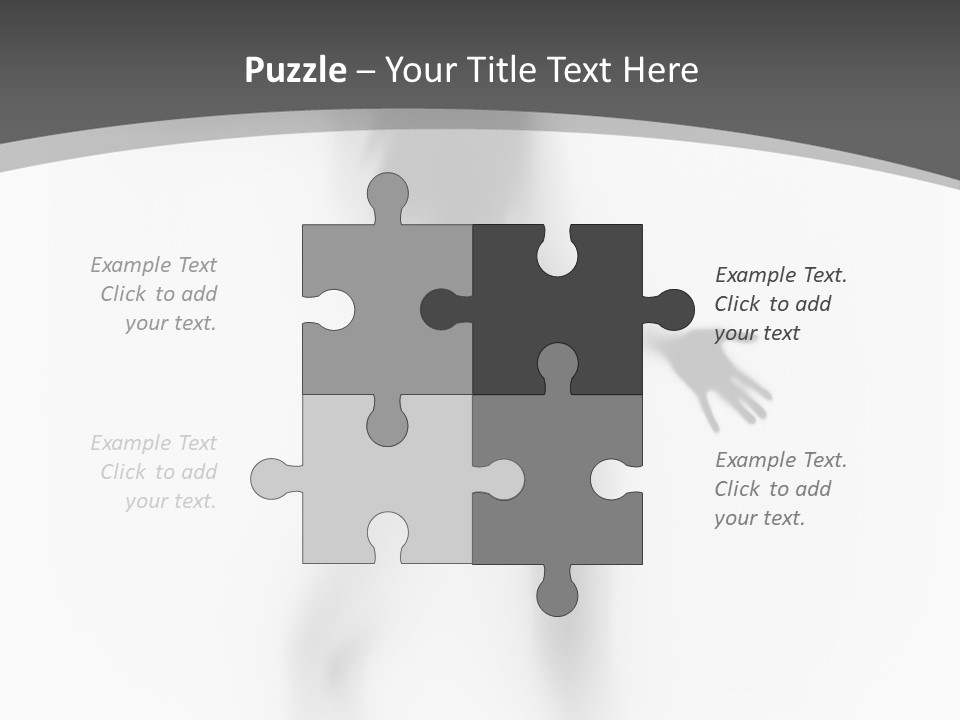 Shape Curtain Finger PowerPoint Template