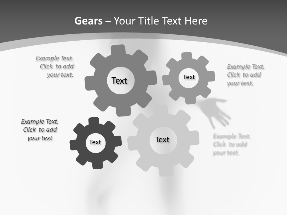 Shape Curtain Finger PowerPoint Template