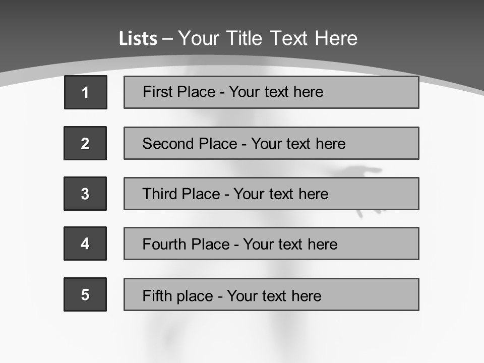 Shape Curtain Finger PowerPoint Template