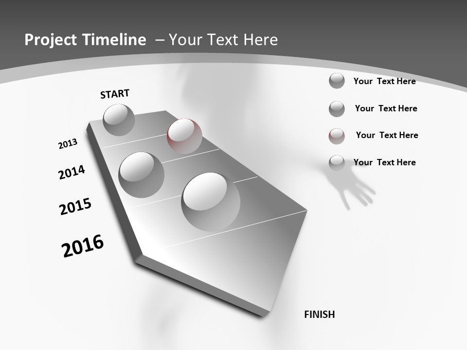Shape Curtain Finger PowerPoint Template