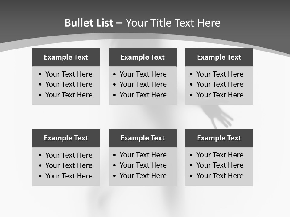 Shape Curtain Finger PowerPoint Template