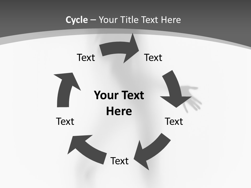 Shape Curtain Finger PowerPoint Template