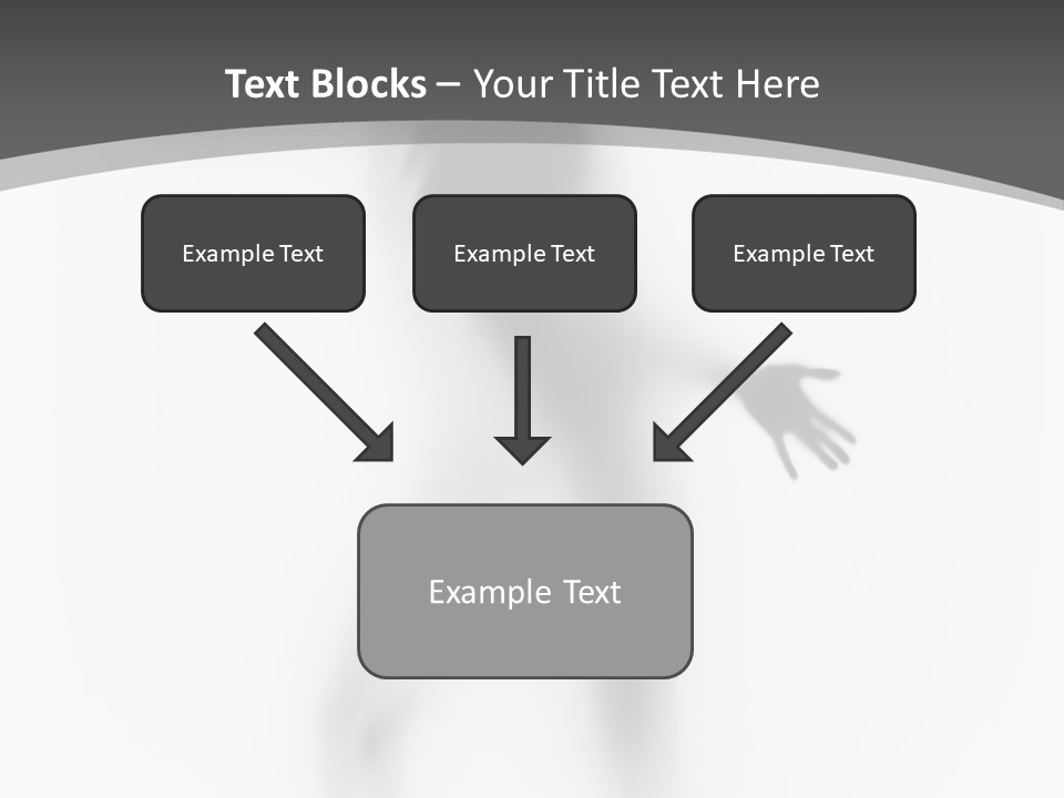 Shape Curtain Finger PowerPoint Template