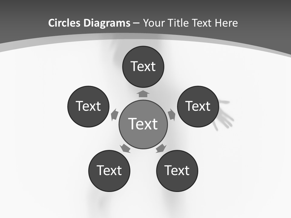 Shape Curtain Finger PowerPoint Template