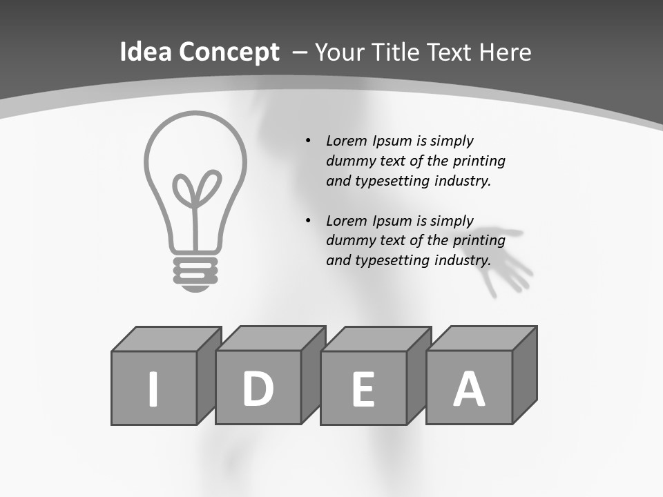 Shape Curtain Finger PowerPoint Template