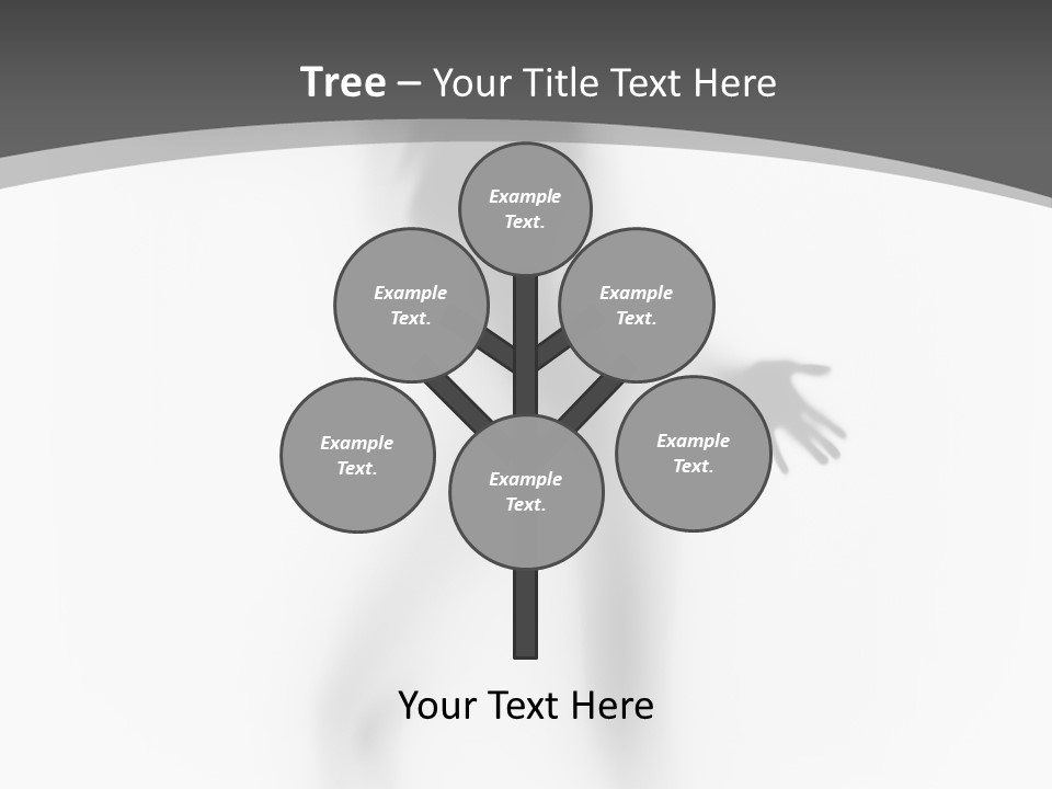 Shape Curtain Finger PowerPoint Template