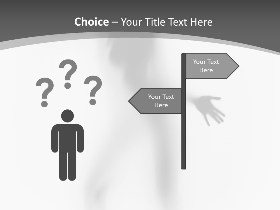 Shape Curtain Finger PowerPoint Template